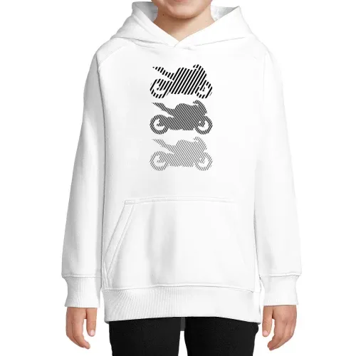 Motorrad hoch3 schwarz Hoodie Kinder Stellar