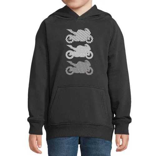 Motorrad hoch3 weiß Hoodie Kinder Stellar
