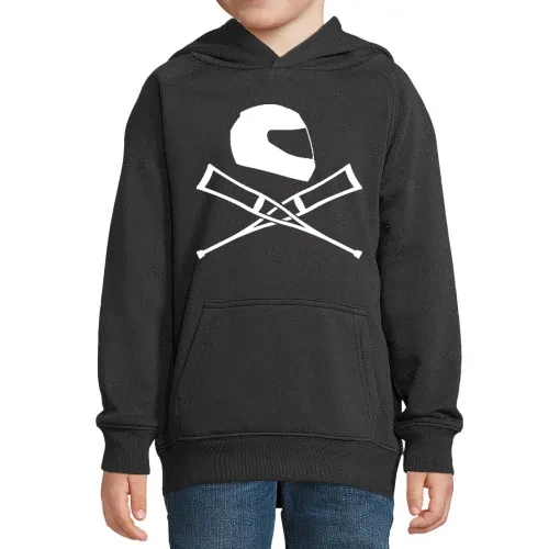 Motorradhelm mit Krücken Hoodie