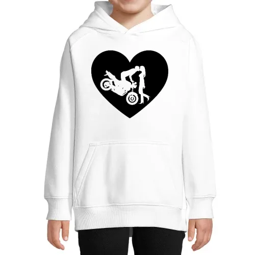 Motorradkuß Naked Bike Herz Hoodie