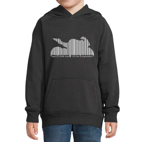 Motorradsaison Barcode Hoodie