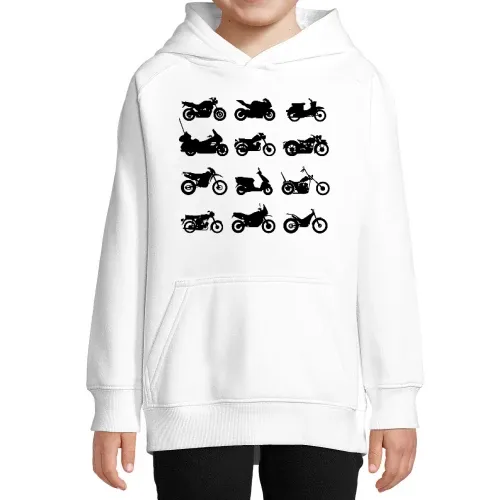 Motorräder Typen Hoodie Kinder Stellar