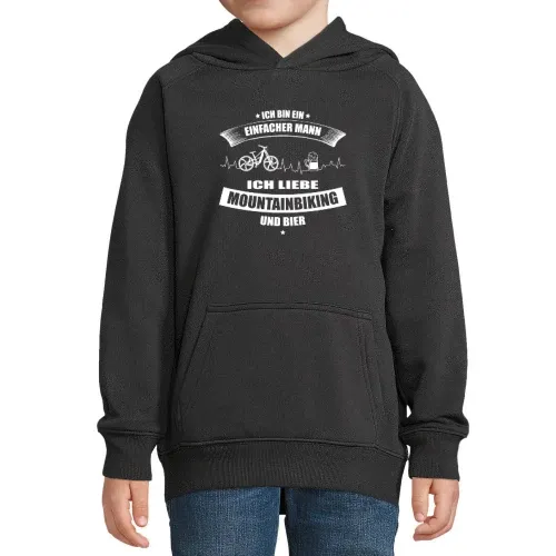 Mountainbiker Mann Liebt Mountainbike und Bier Ebike Hoodie