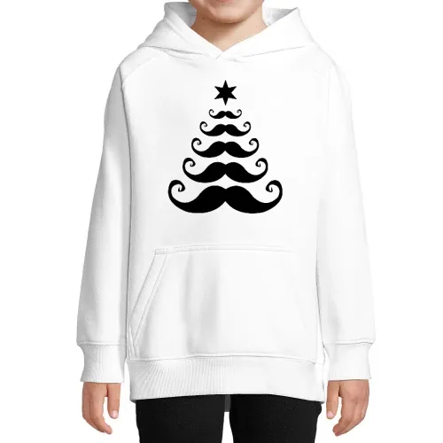Moustache Weihnachtsbaum Hoodie