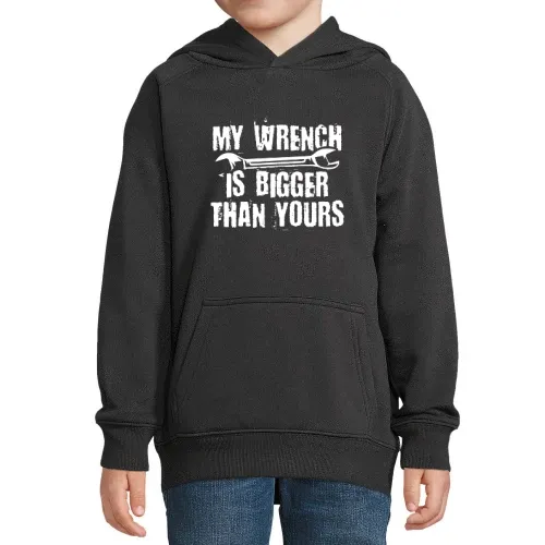 My Wrench Is Bigger Than Yours- Kfz Mechaniker Hoodie Kinder Stellar