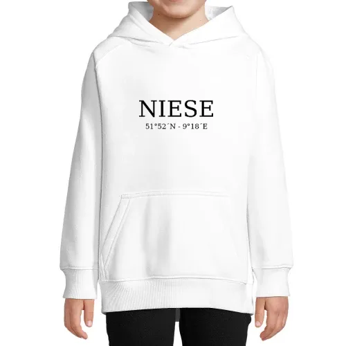 Niese Koordinaten Hoodie Kinder Stellar