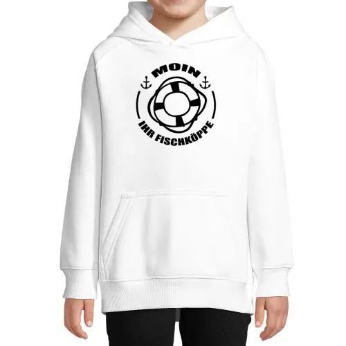Norddeutschland Moin Ihr Fischköppe Nordsee Motiv Hoodie Kinder Stellar