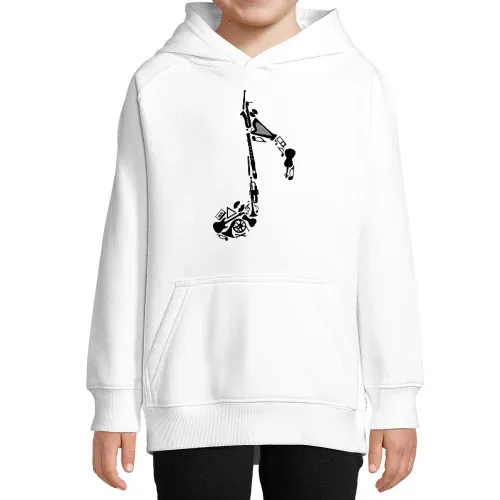 Note aus Musikinstrumenten Kinder Hoodie
