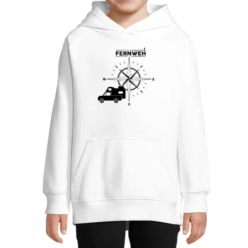 Pickup mit Wohnkabine Absetzkabine Fernweh Kinder Hoodie