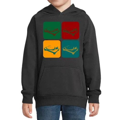 Plattenteller DJ Pult Warhol Hoodie Kinder Stellar