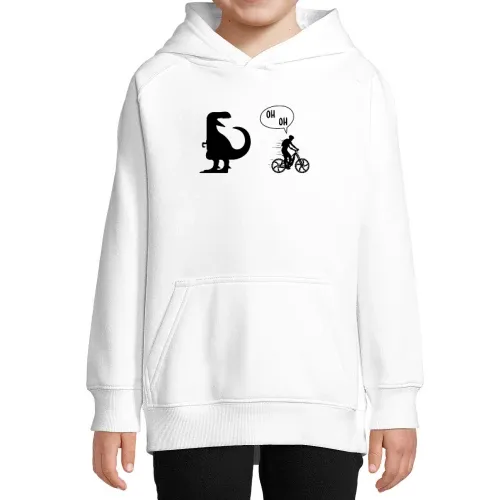 Radfahrer Dino TRex Motivation Mountainbiker Kinder Hoodie Radfahrer Dino TRex Motivation Mountainbiker Hoodie
