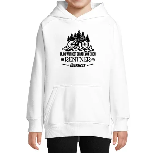 Radfahrer E-Bike Ruhestand Ebike Rentner Überholt Kinder Hoodie