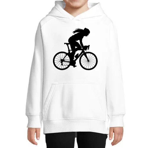 Radfahrerin Bikerin Frau Fahrrad Fahrradfahren Hoodie