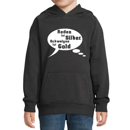 Reden ist Silder schweigen ist Gold Hoodie Kinder Stellar