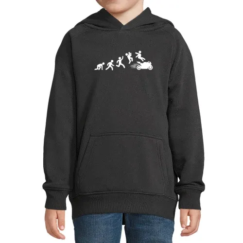 Rennmaschine Stichmännchen Motorrad Evolution Hoodie