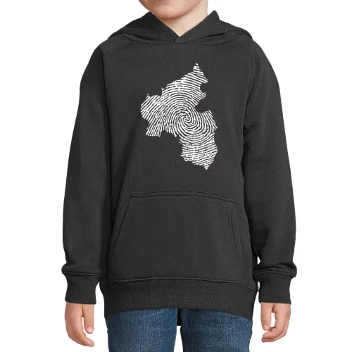 Rheinland-Pfalz Fingerabdruck Hoodie Kinder Stellar