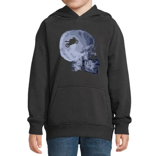 Röntgen Motorrad Schädel Hoodie
