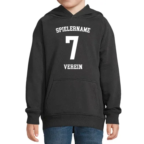 Rückennummer mit Namen Hoodie Kinder Stellar