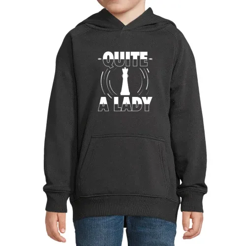 Schach Quite A Lady Schachspieler Dame Schachmatt Kinder Hoodie