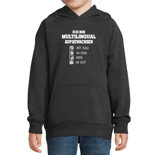 Schießstand Schützenverein Pistolen Sprache Spruch Kinder Hoodie