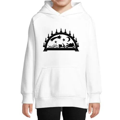 Schwibbogen Motorrad Evolution Kinder Hoodie Schwibbogen Motorrad Evolution Hoodie