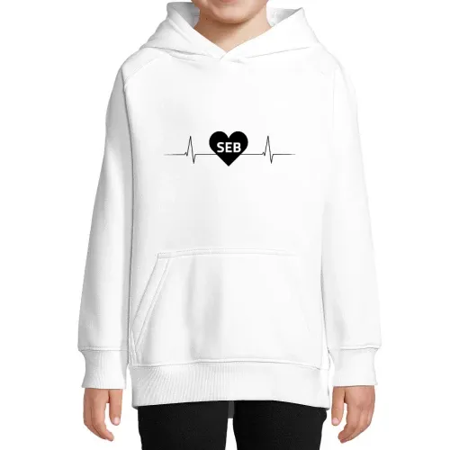 Sebnitz SEB Nummernschild Herzschlag Kinder Hoodie Sebnitz SEB Nummernschild Herzschlag Hoodie