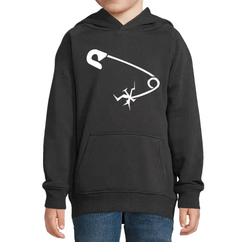 Sicherheitsnadel steckt in dir Kinder Hoodie