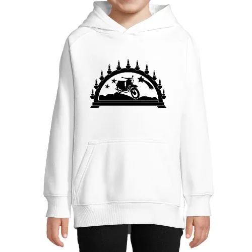 Simson Schwalbe im Schwibbogen Kinder Hoodie