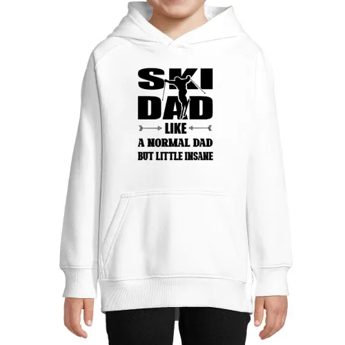 Ski Dad Little Insane Skifahrer Skifahren Hoodie Kinder Stellar