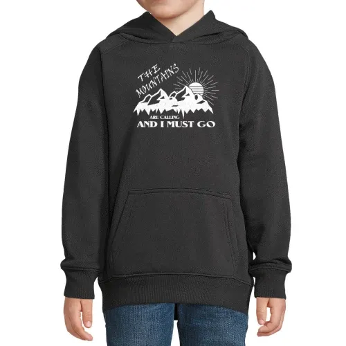 Ski Skifahren Skiurlaub Mountains Are Calling Hoodie Kinder Stellar