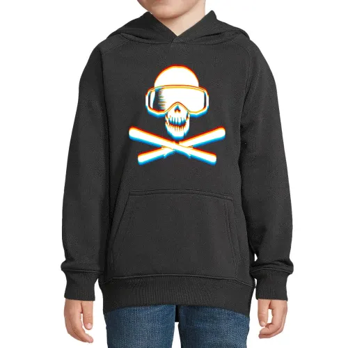 Ski Skulls mit Farbe 3D Hoodie Kinder Stellar
