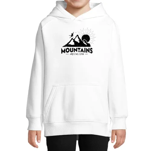 Skifahrer Ski Mountains are calling Skifahren Hoodie Kinder Stellar