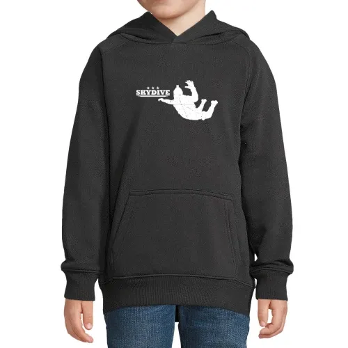 Skydive Fallschirmspringer im freien Fall Hoodie Kinder Stellar
