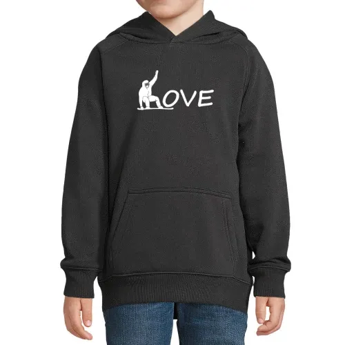 Snowboard Snowboarder Love Liebe Herz Hoodie Kinder Stellar