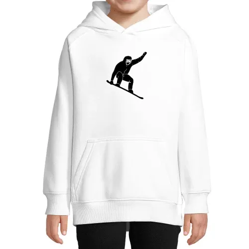 Snowboard Snowboarder Sprung Jump Trick Hoodie Kinder Stellar