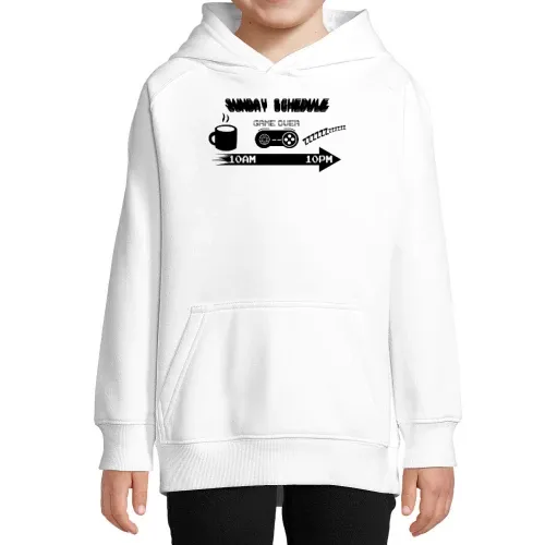 Sonntags Zeitplan Shirt Gaming Gamer Geschenkidee Hoodie Kinder Stellar