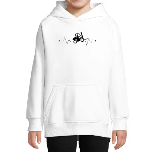 Staplerfahrer Herzschlag Gabelstaplerfahrer Motiv Hoodie