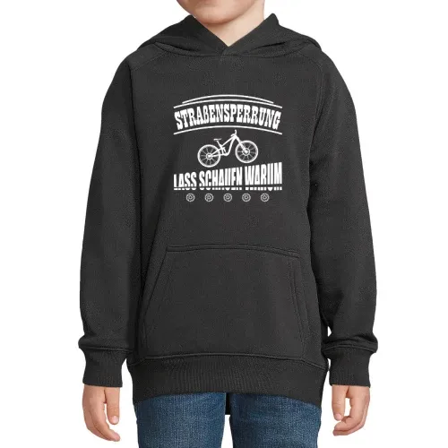 Straßensperrung EBiker MTB Lustig Radfahrer Spruch Kinder Hoodie