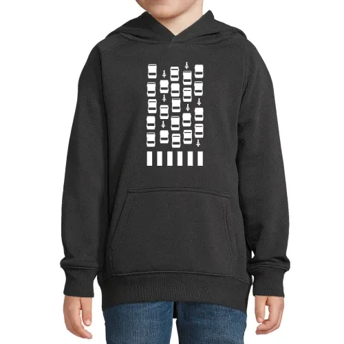 Straßeverkehr vor Zebrastreifen Icons Hoodie