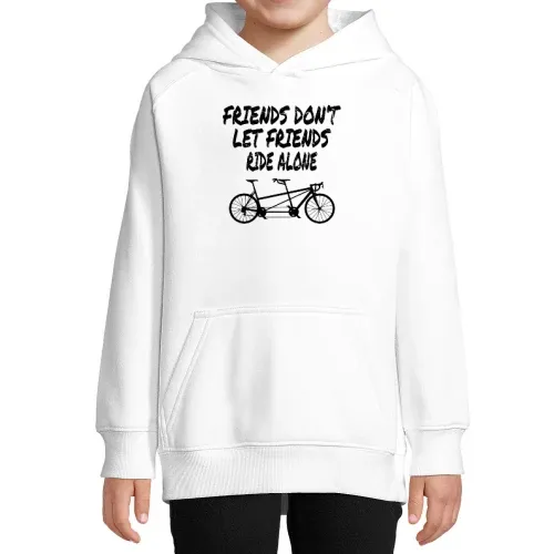 Tandem Fahrrad Biker Freundschaft Hoodie Kinder Stellar