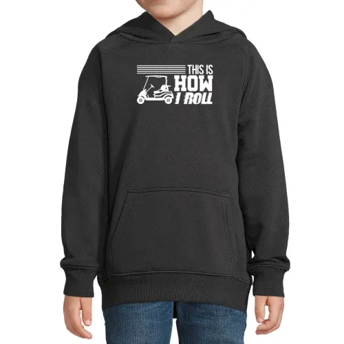 This is How I Roll, Golfcart Hoodie Kinder Stellar