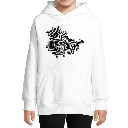 Thüringen Fingerabdruck Hoodie Kinder Stellar