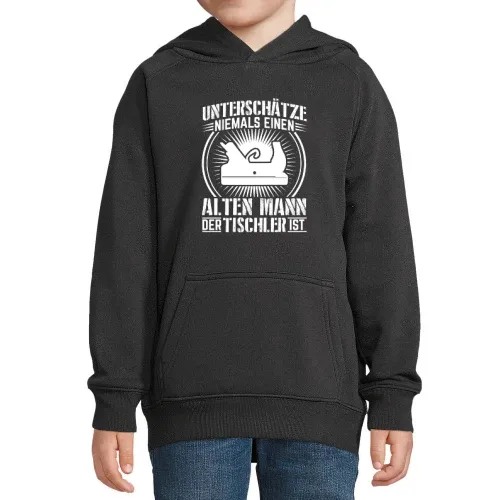 Tischler Mann Basteln Zimmermann Handwerker Hobel Hoodie Kinder Stellar