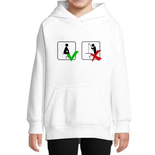 Toilettenregeln Hoodie Kinder Stellar