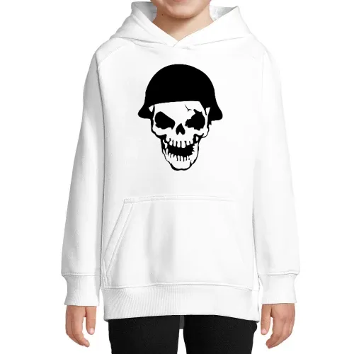 Totenschädel mit Chopperhelm Hoodie Kinder Stellar