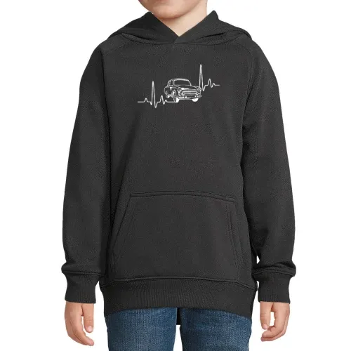Trabi Herzschlag DDR Fahrzeug Ostdeutschland Ossi Kinder Hoodie