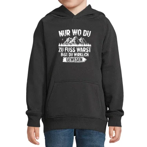 Wandern Wanderer Hiking Outdoor Wander Weg Spruch Hoodie Kinder Stellar