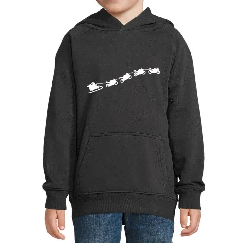 Weihnachtsschlitten aus fliegenden Motorrädern Hoodie