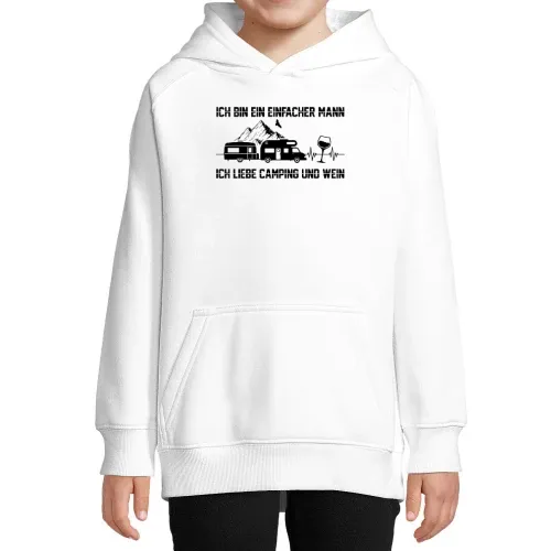Wein Camping Herzschlag Weintrinker Weinliebhaber Hoodie Kinder Stellar
