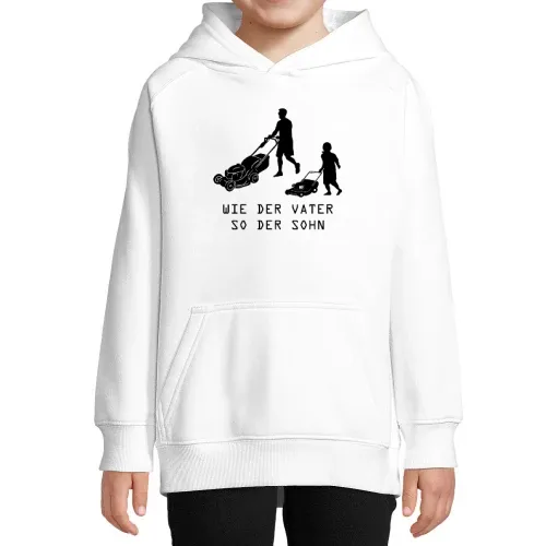 Wie der Vater So Der Sohn Rasen Mähen Gartenarbeit Hoodie